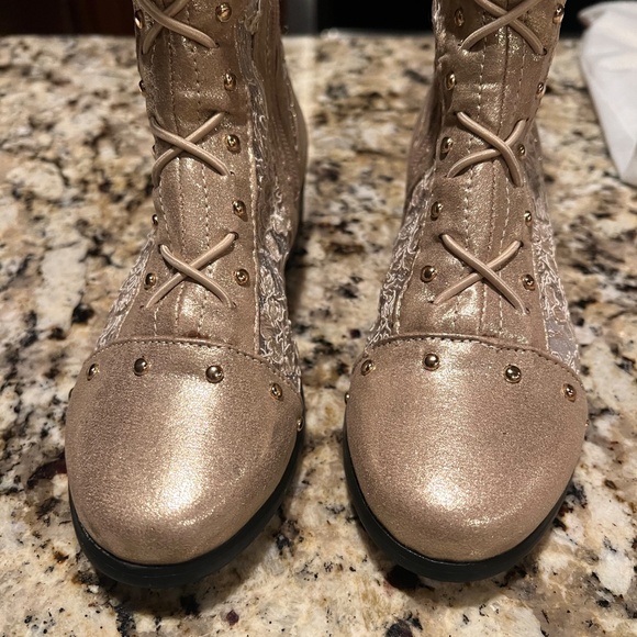 Trish Scully Gramercy Gold Boot Little Girl 13 - Picture 13 of 15